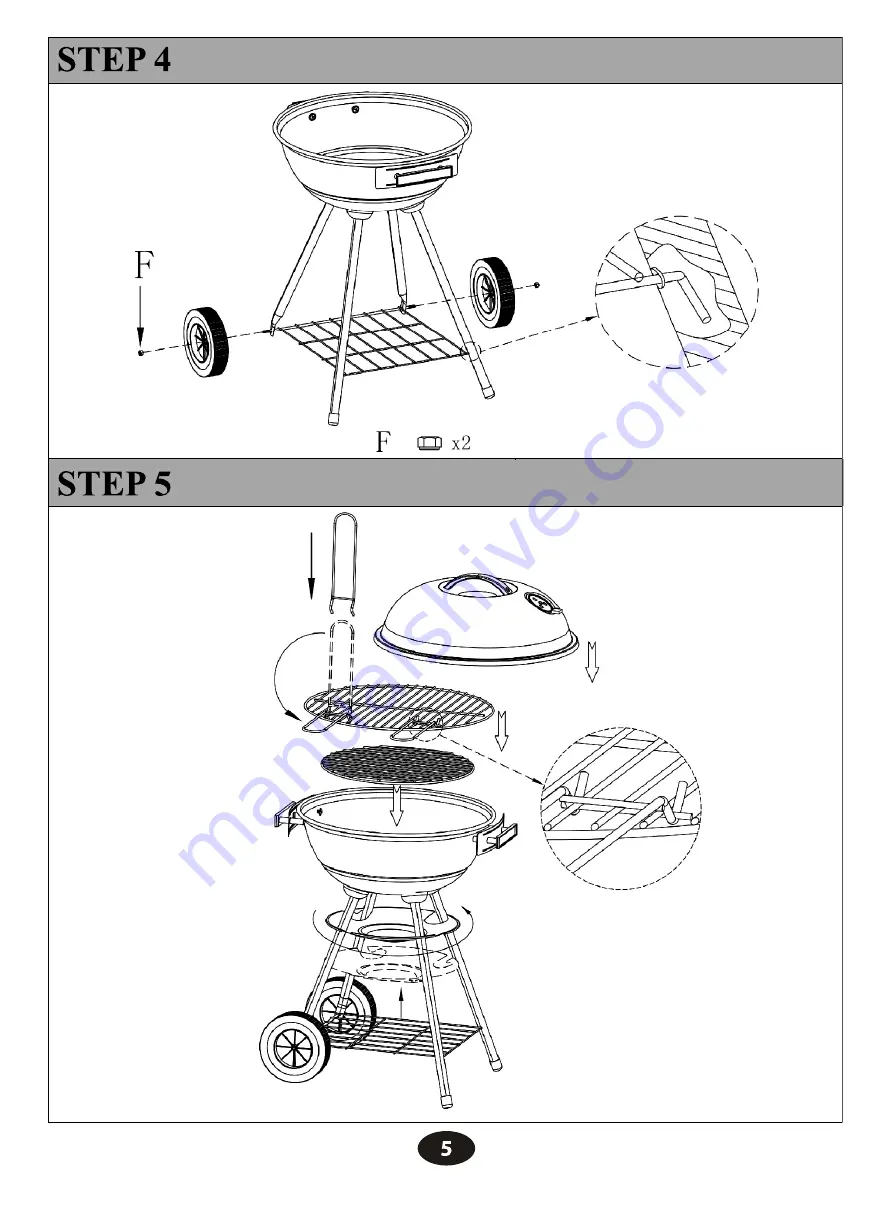 BAR-BE-QUICK BQ2181-1A Assembly Instructions Manual Download Page 5