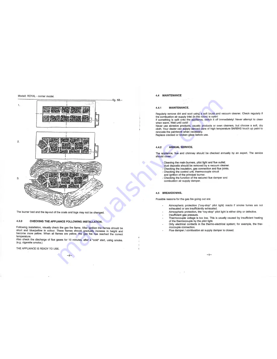 barbas ROYAL 3-SIDED OPEN Installation And Operating Instructions Manual Download Page 6