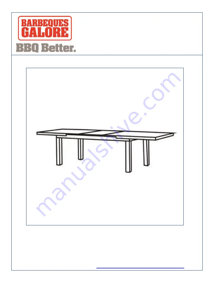 Barbeques Galore Dakota Extension Table DAKEXTT250L Скачать руководство пользователя страница 1