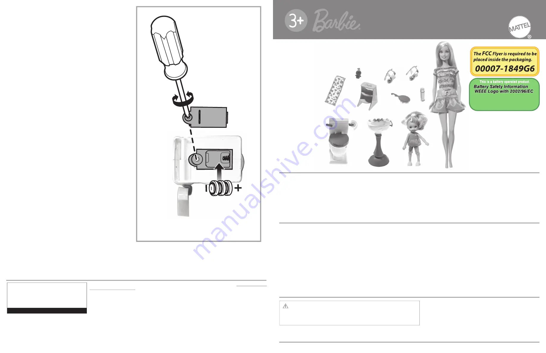 Barbie R4300 Instructions Download Page 3