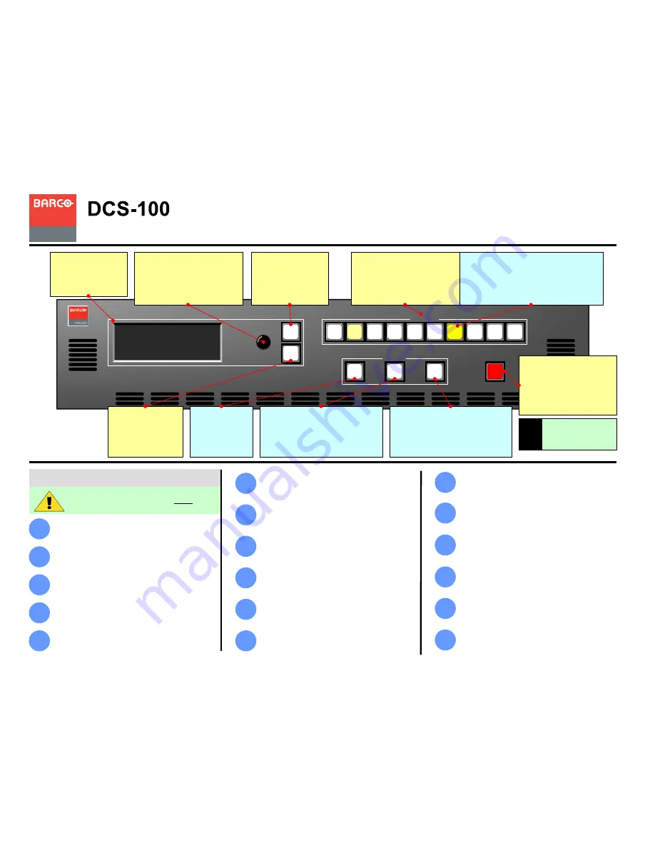 Barco DCS-100 Скачать руководство пользователя страница 1