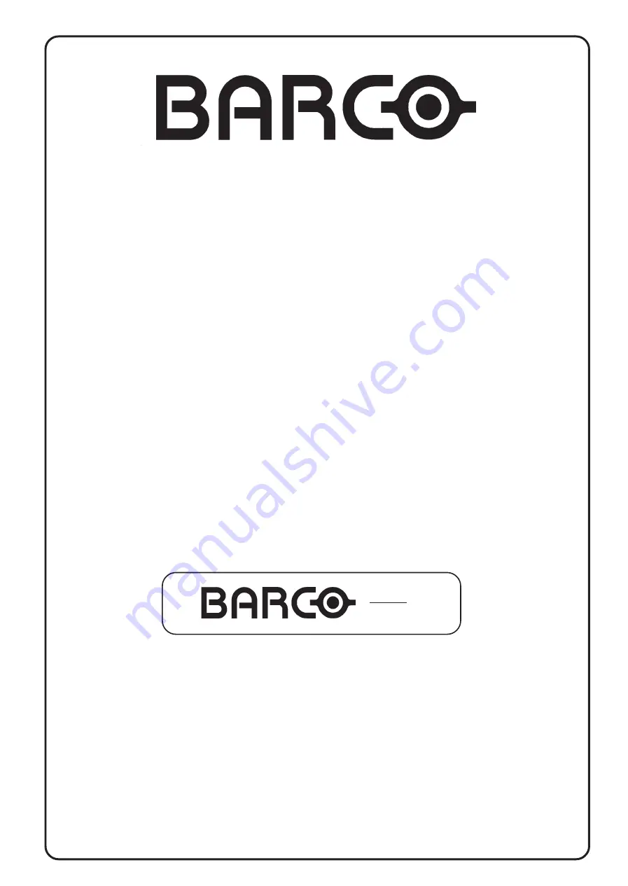 Barco R9001190 Owner'S Manual Download Page 1