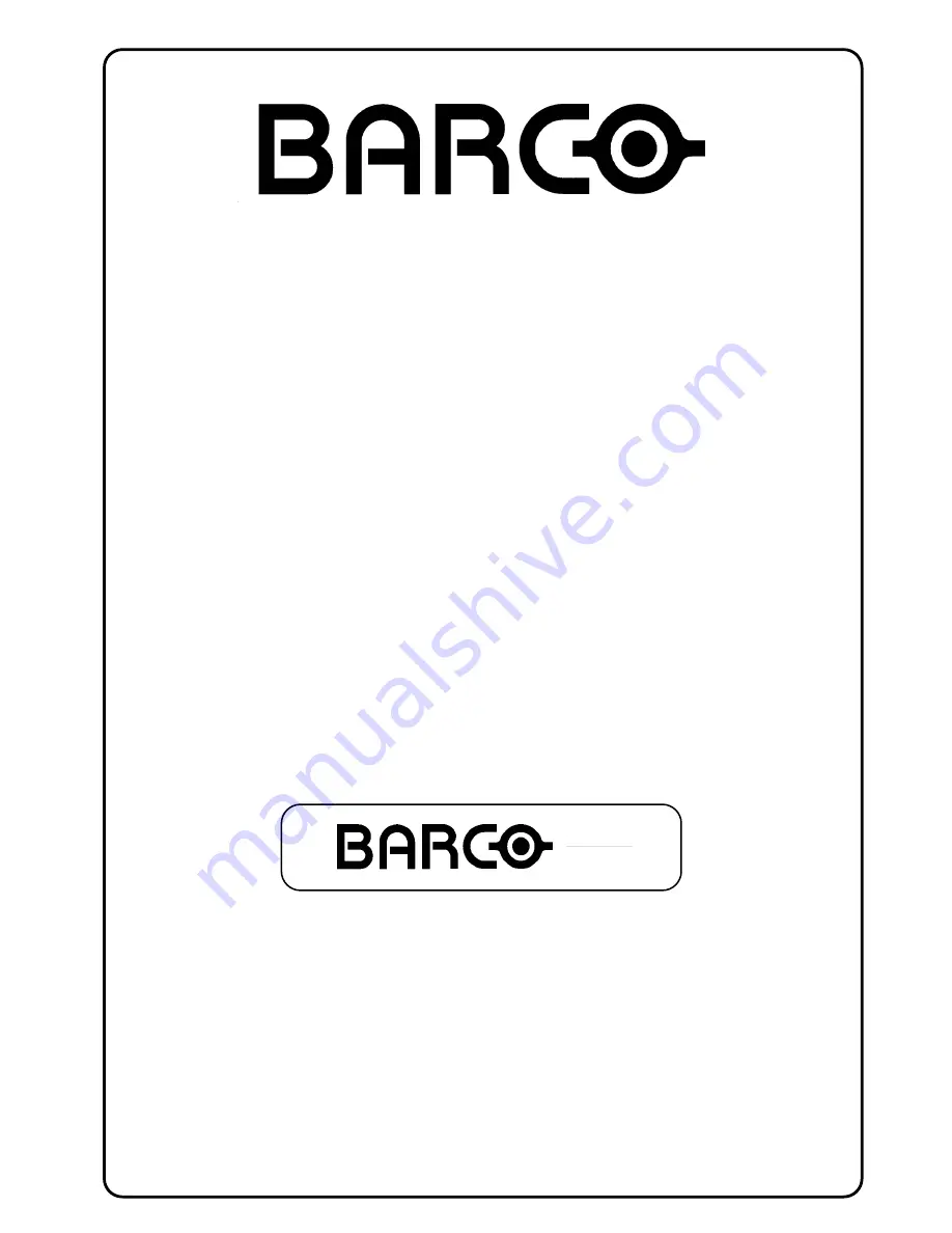 Barco R9001290 Owner'S Manual Download Page 3