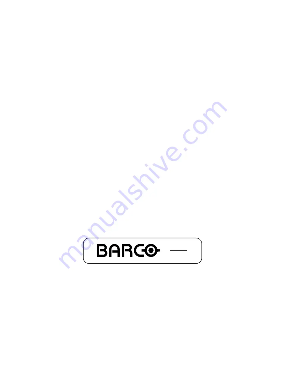 Barco R9002031 Installation Manual Download Page 1