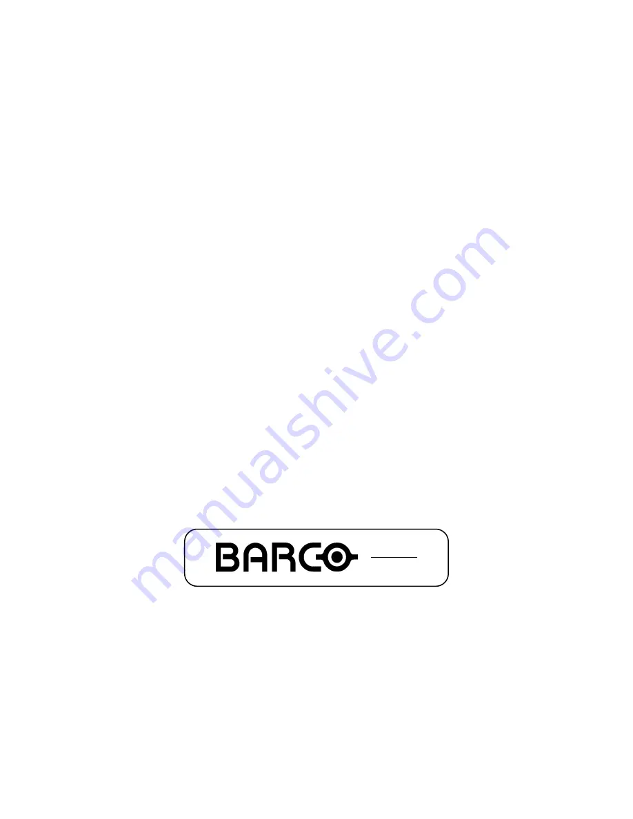 Barco r9002357 Owner'S Manual Download Page 1