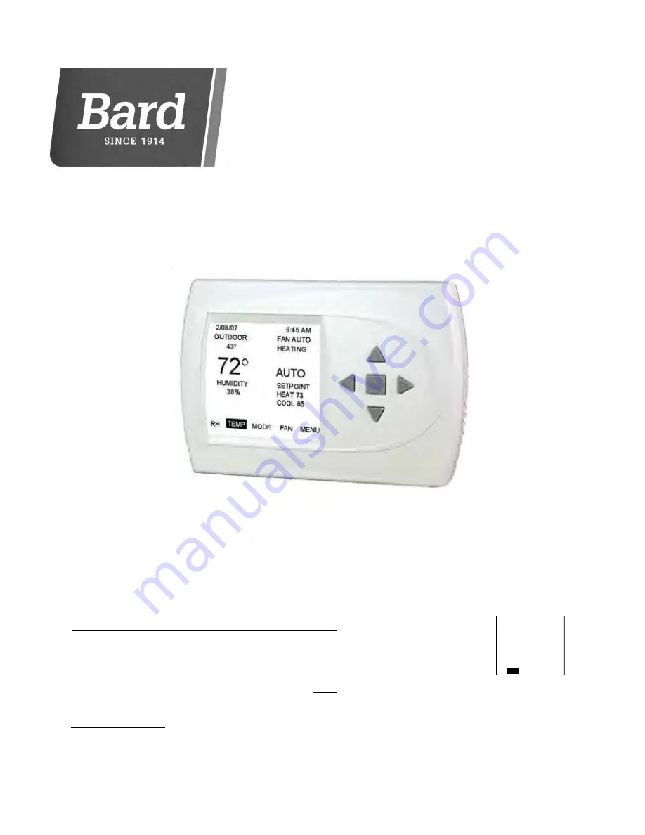 Bard 8403-060 User Manual Download Page 1