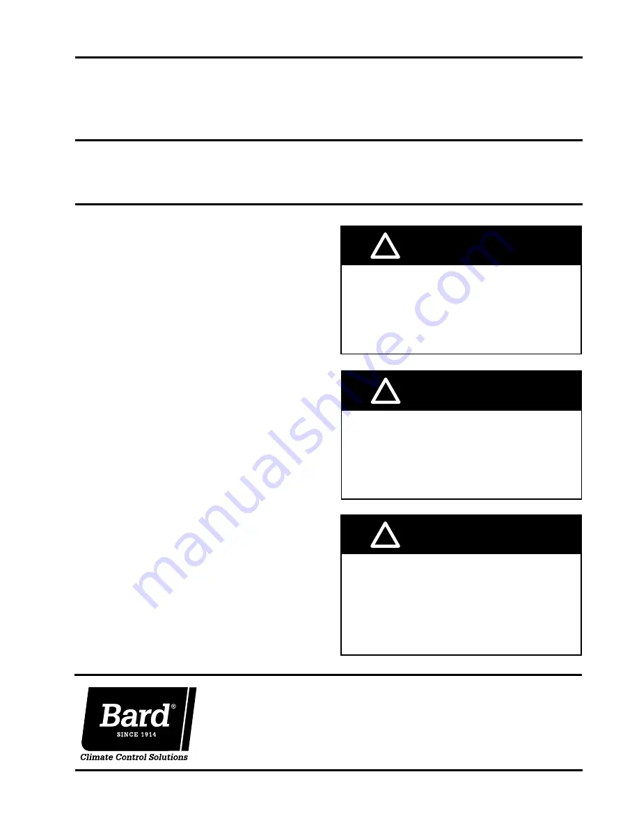 Bard CMA-43 Скачать руководство пользователя страница 1