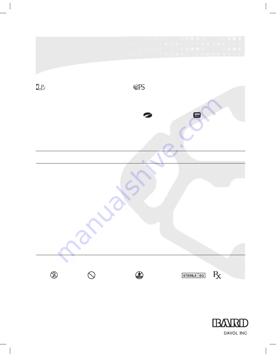 Bard Composix L/P Instructions For Use Manual Download Page 1