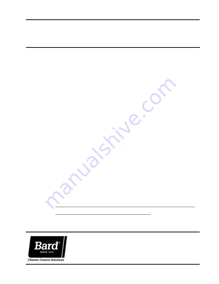 Bard Fusion-Tec Installation Instructions Manual Download Page 1