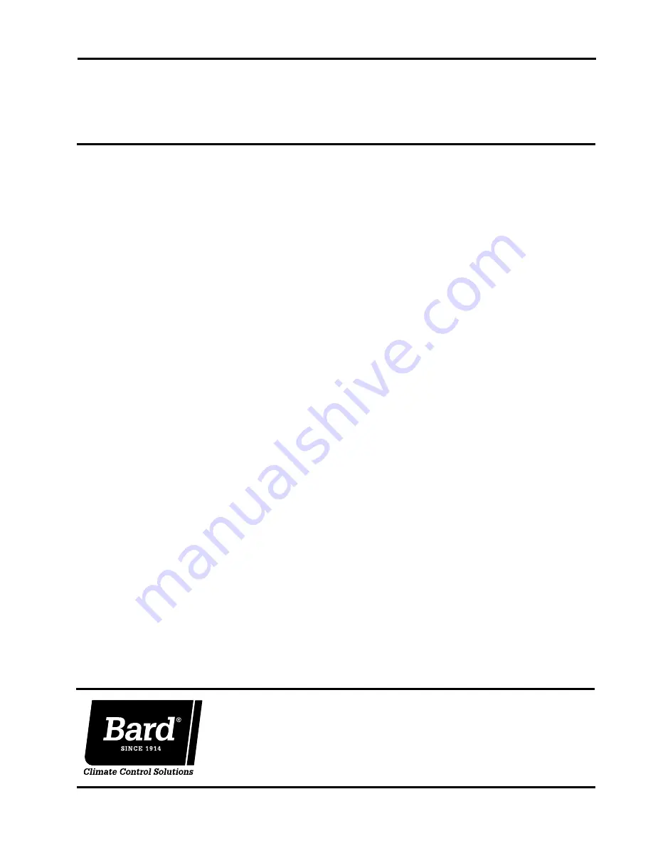 Bard H24A4-A Installation Instructions Manual Download Page 1