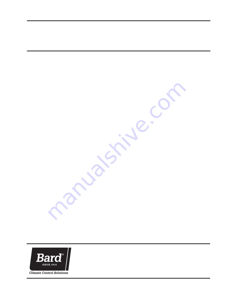 Bard T36S1-A Installation Instructions Manual Download Page 1