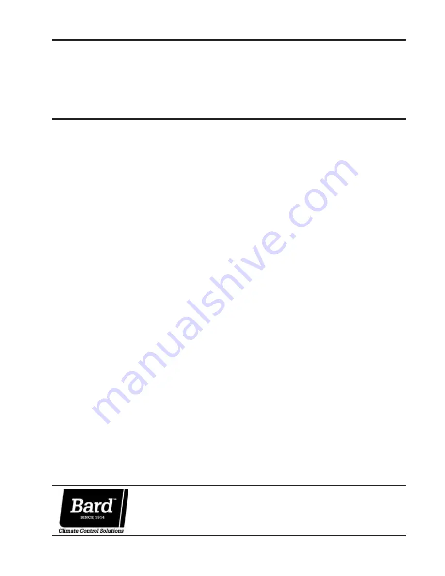 Bard WE121 Installation Instructions Manual Download Page 1