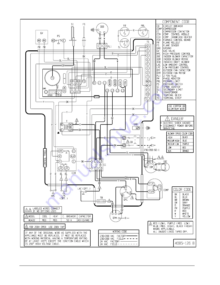 Bard WG241 Installation Instructions Manual Download Page 62