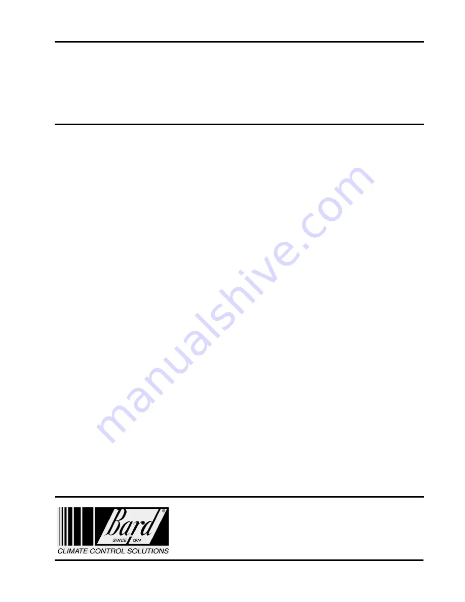 Bard WH302D Installation Instructions Manual Download Page 1