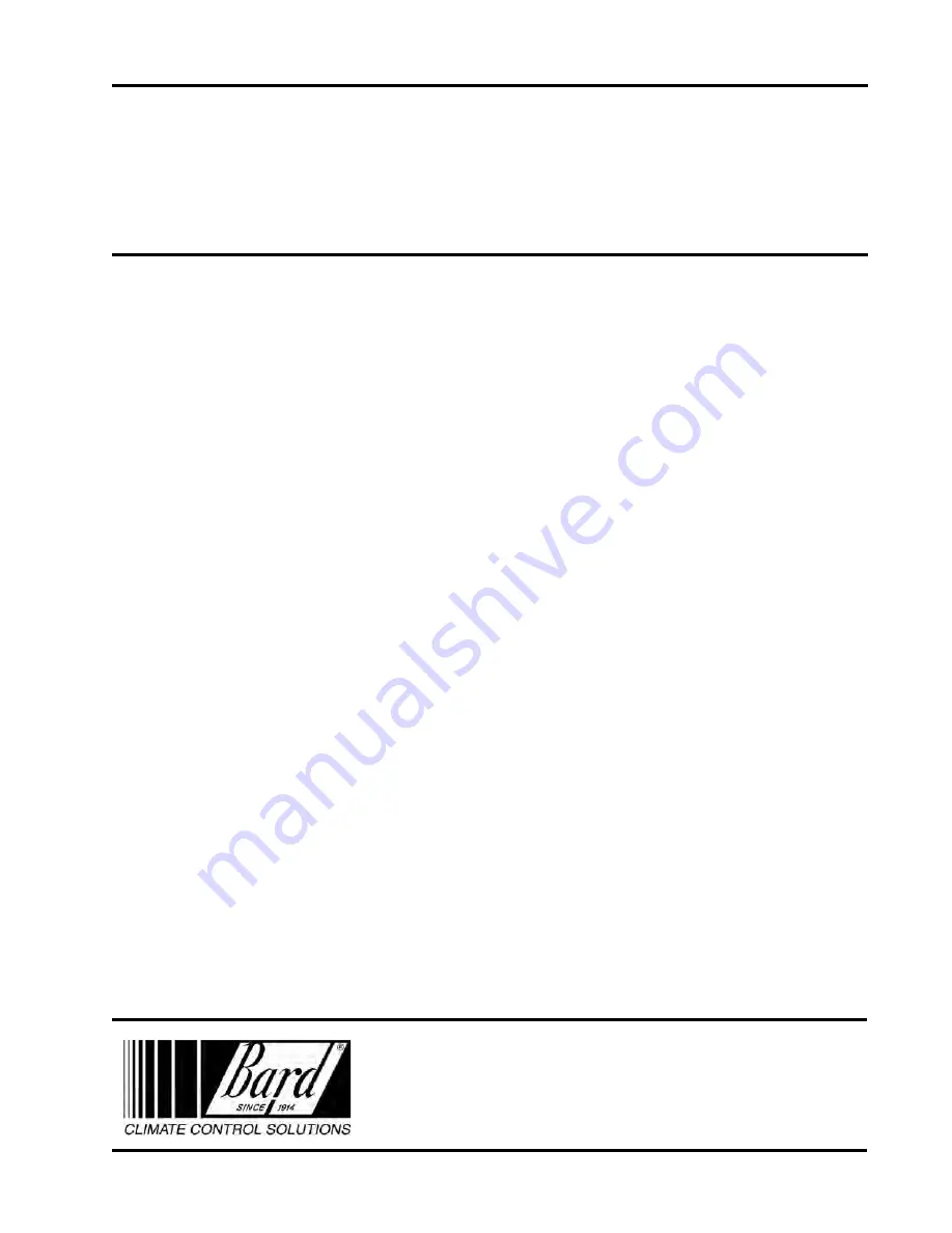 Bard WH422D Installation Instructions Manual Download Page 1