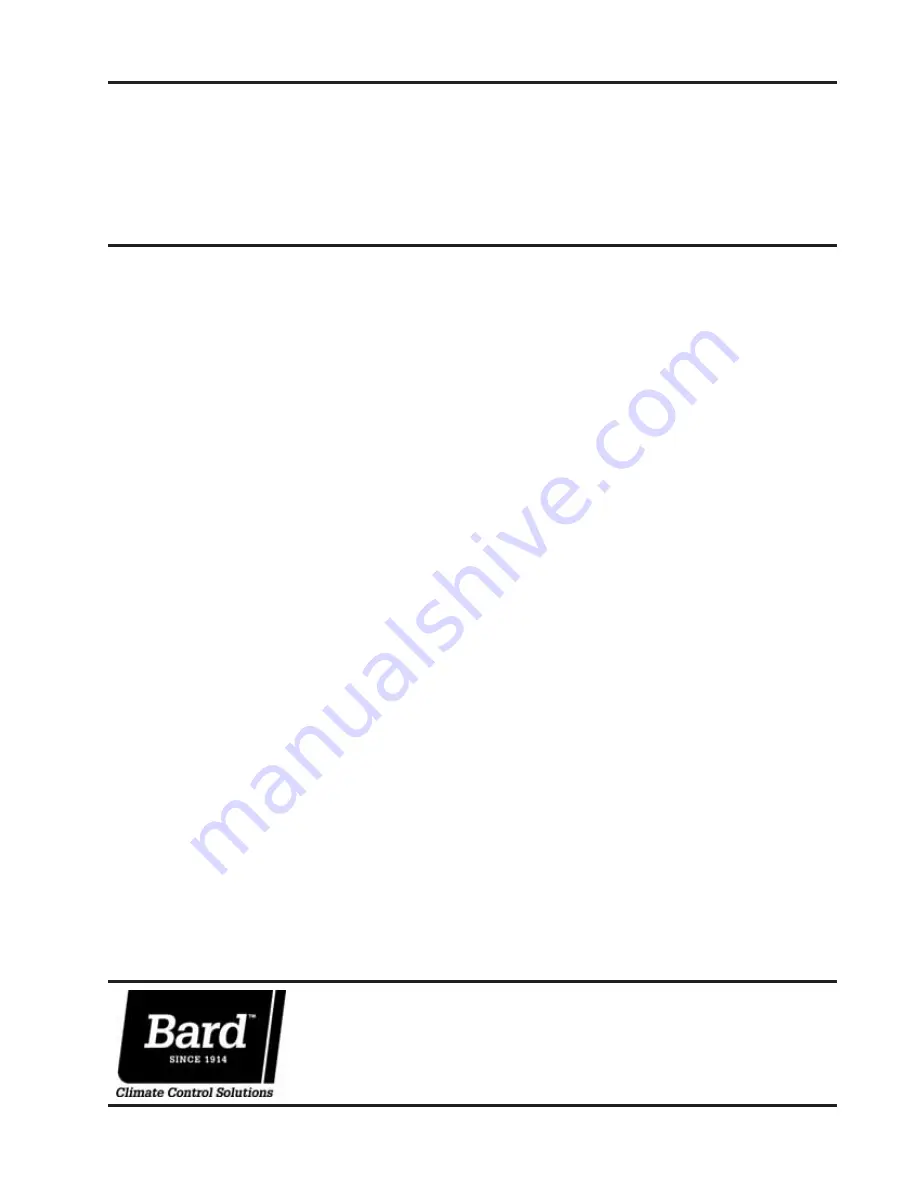 Bard WH612 Installation Instructions Manual Download Page 1