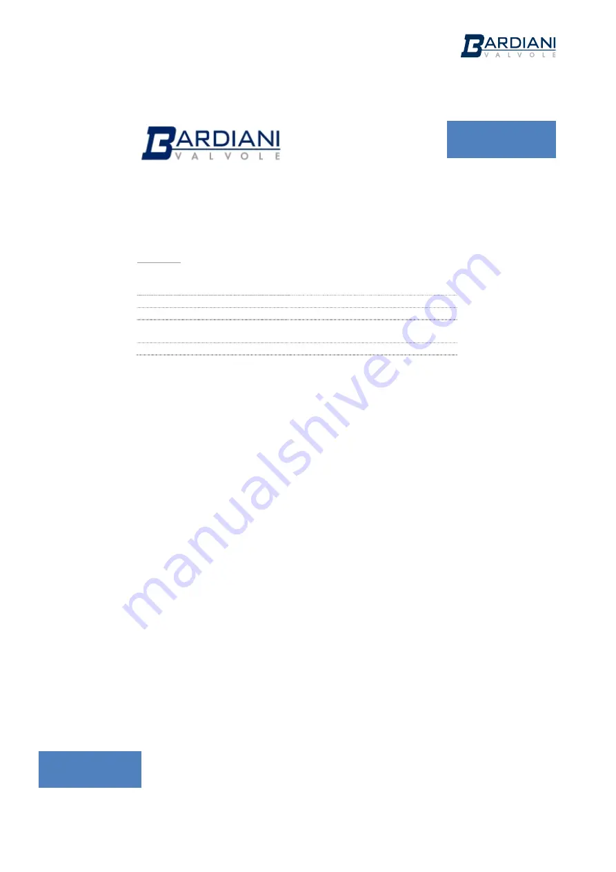 Bardiani Valvole BBWM1 Instruction, Use And Maintenance Manual Download Page 74