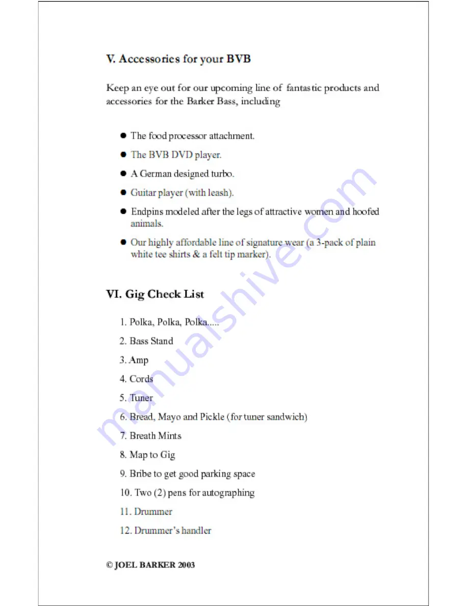 Barker BVB Owner'S Manual Download Page 7