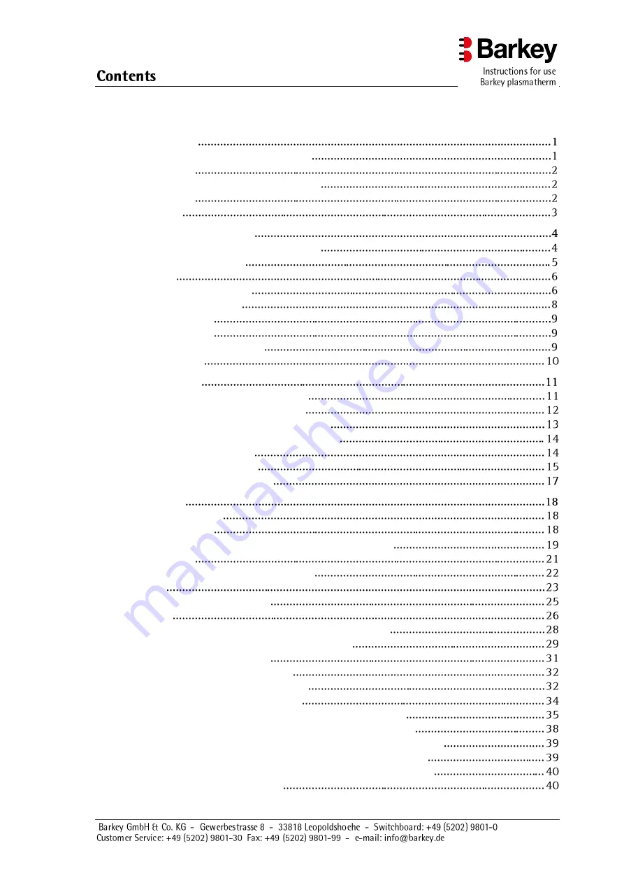 Barkey 212.10043 Instructions For Use Manual Download Page 3