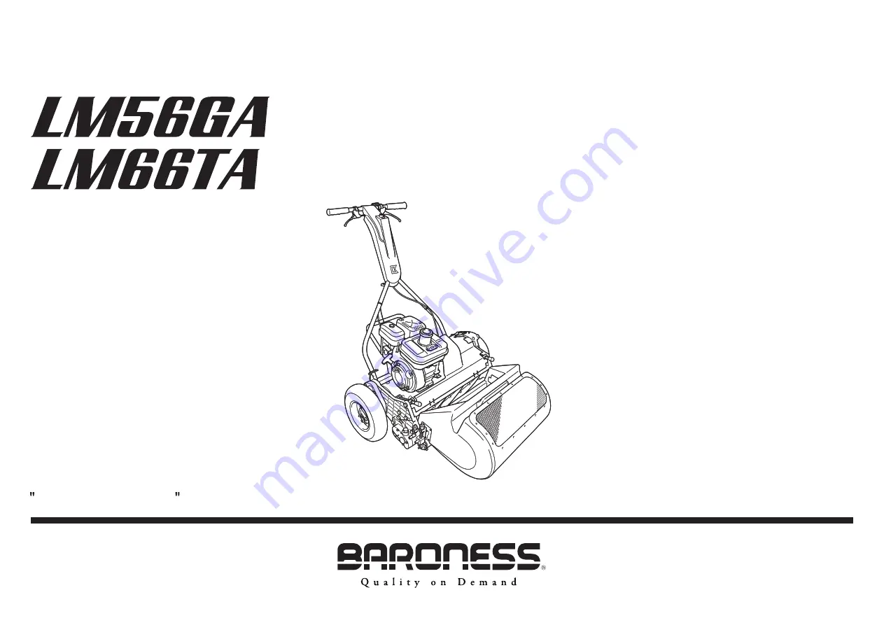 Baroness Green mower LM56GA Скачать руководство пользователя страница 1