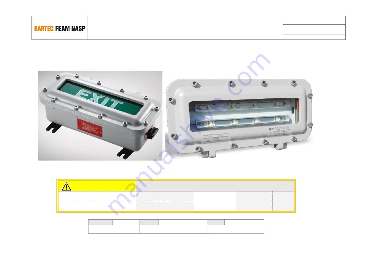 Bartec EXL Series Instructions For Use Manual Download Page 1