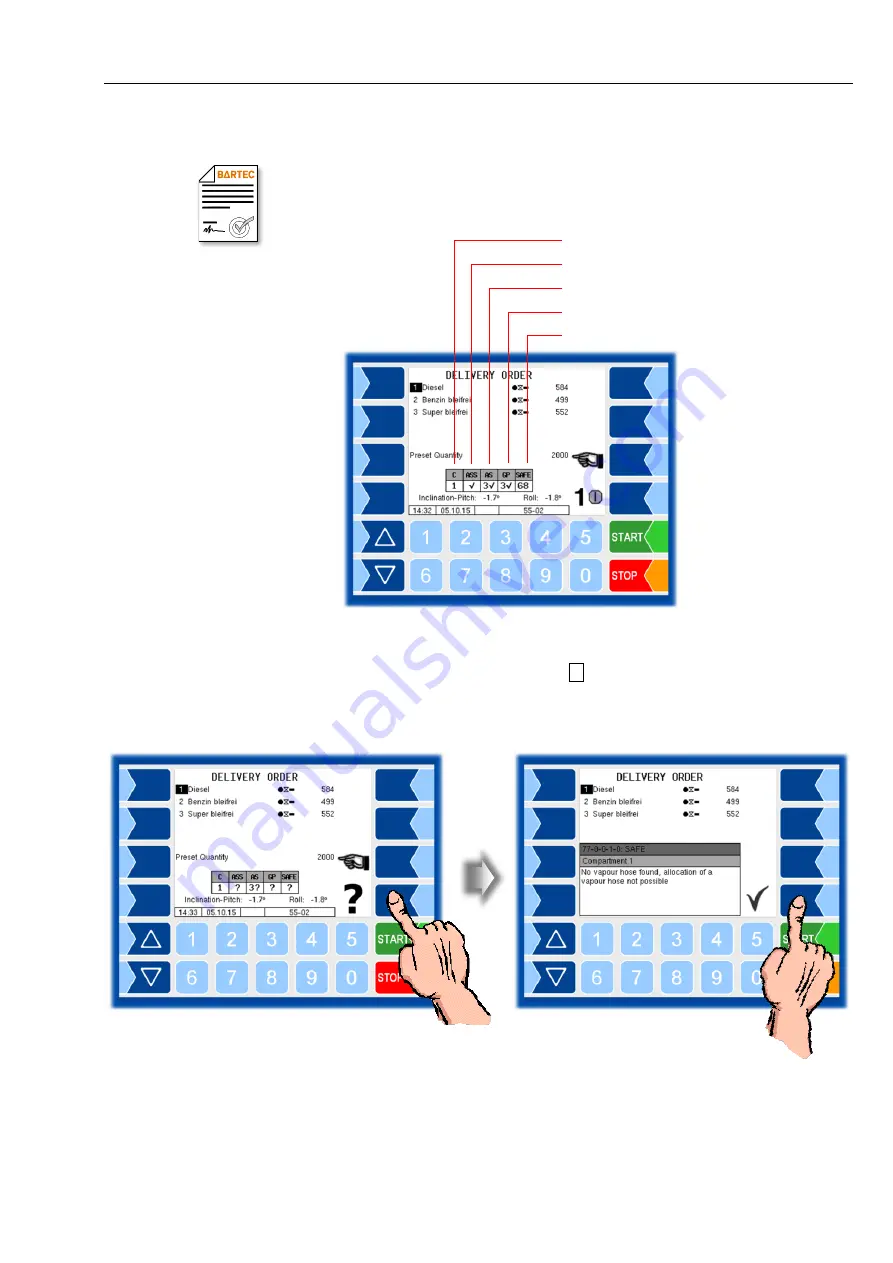 Bartec VOLUTANK Petro 3003 Operating Instructions Manual Download Page 45