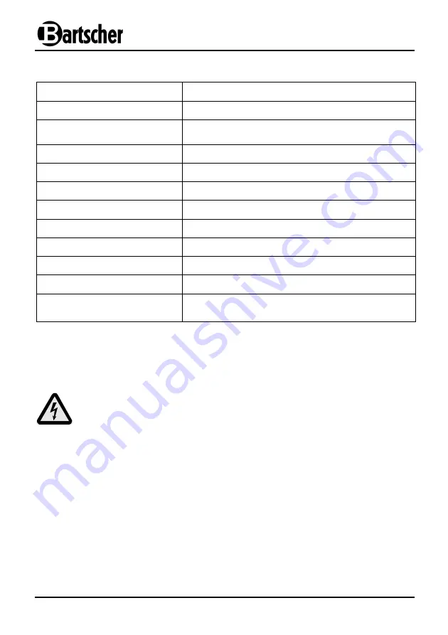 Bartscher 135.002 Manual Download Page 9