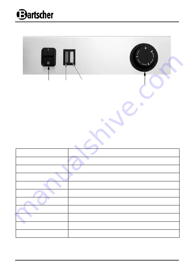 Bartscher 370037 Manual Download Page 11