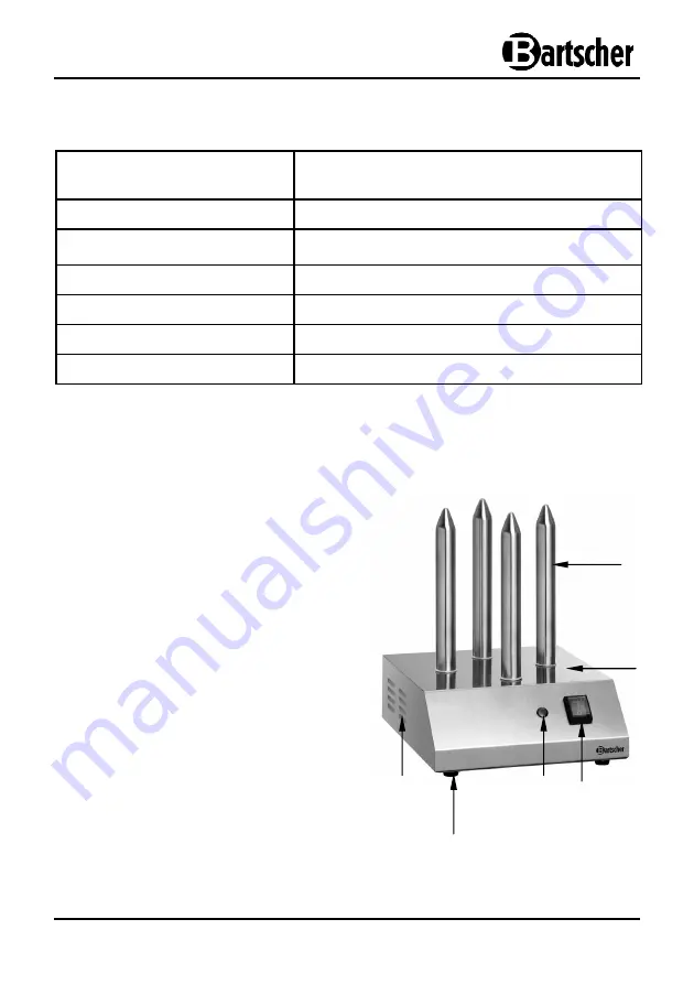 Bartscher A120409 Instruction Manual Download Page 8