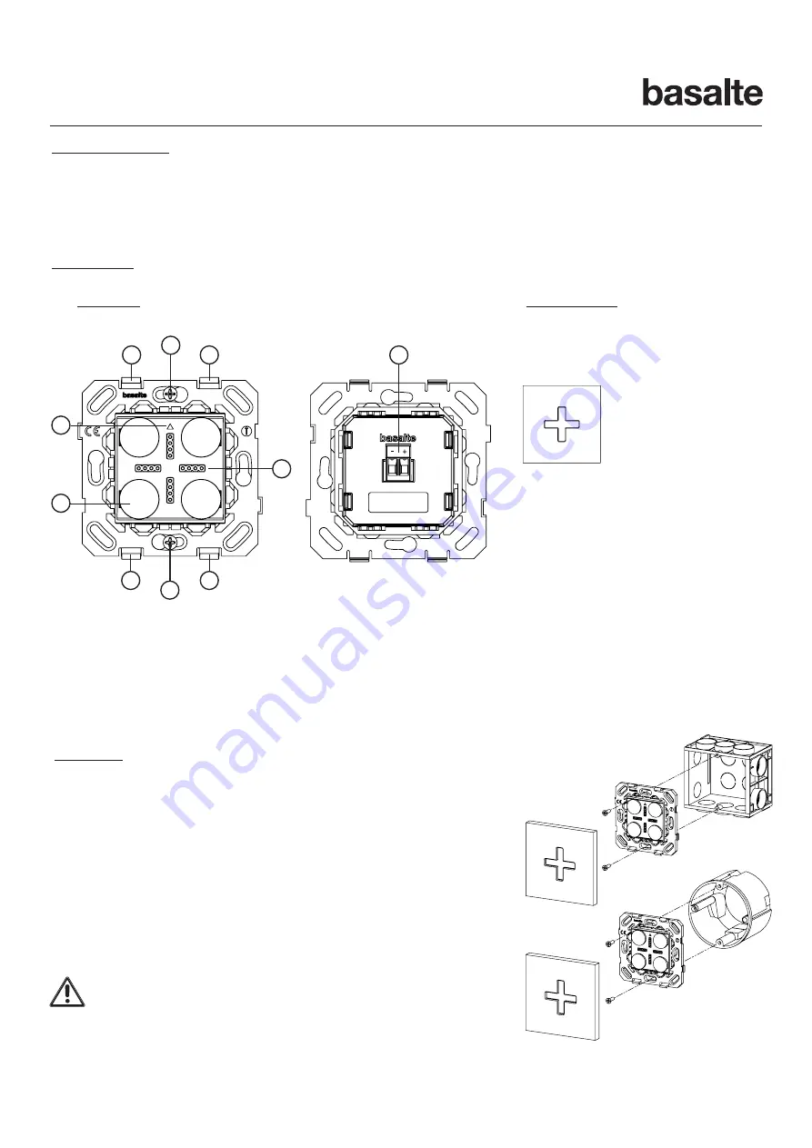 Basalte EVE PLUS WALL BASE 24V Installation Manual Download Page 1