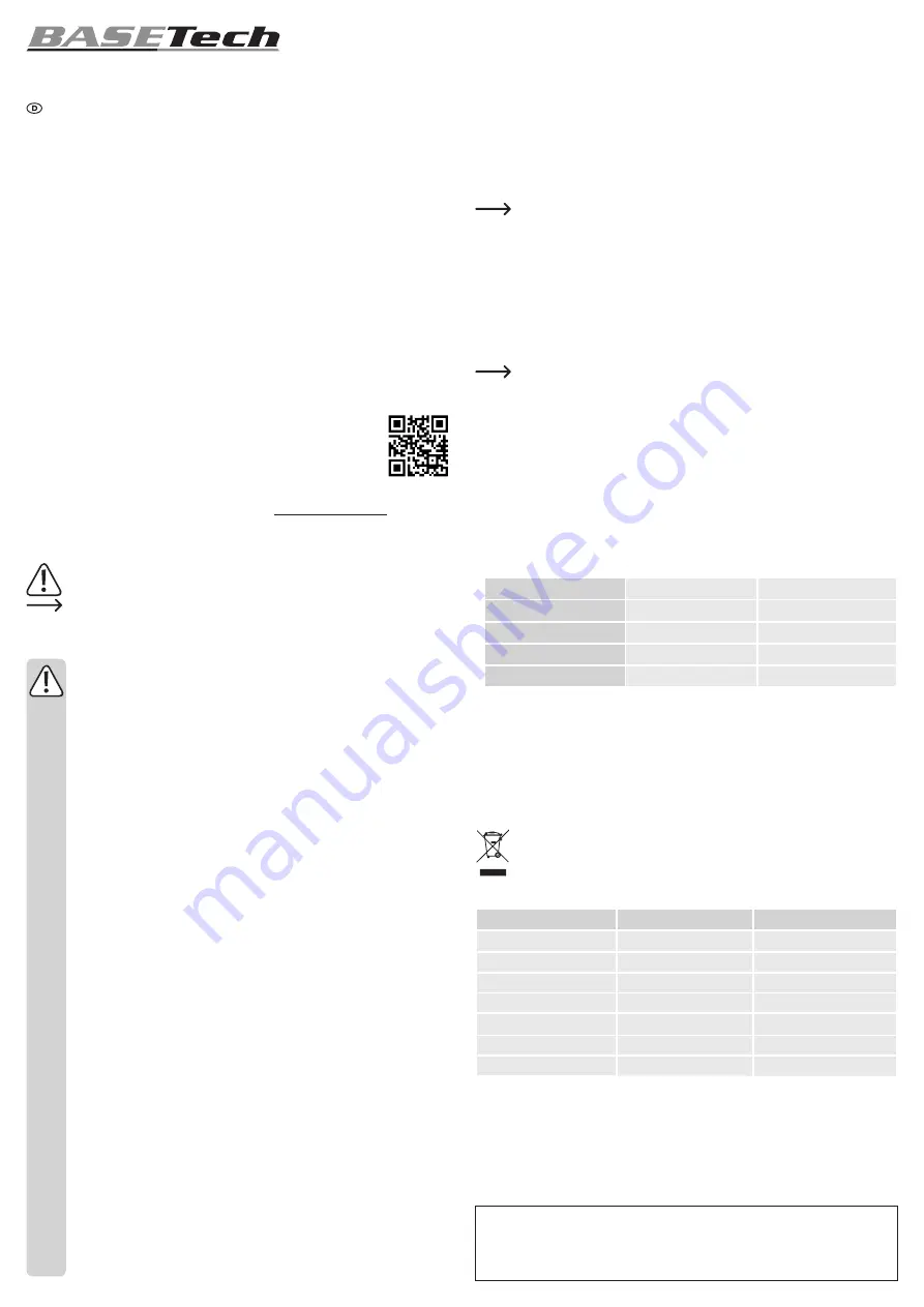 BASETech BT-TH130A Operating Instructions Download Page 1