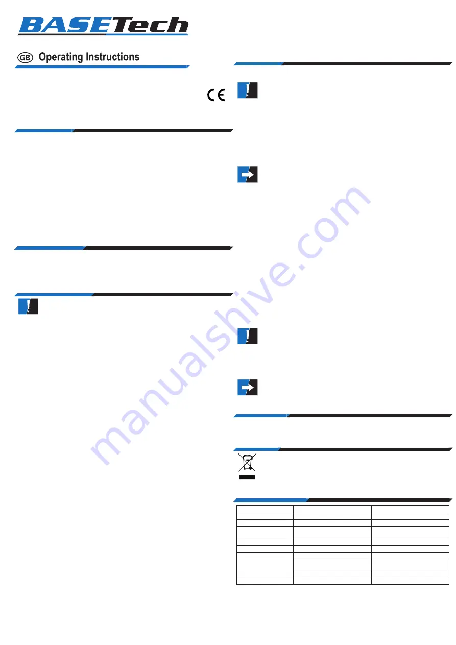 BASETech BTNA-70 Operating Instruction Download Page 3