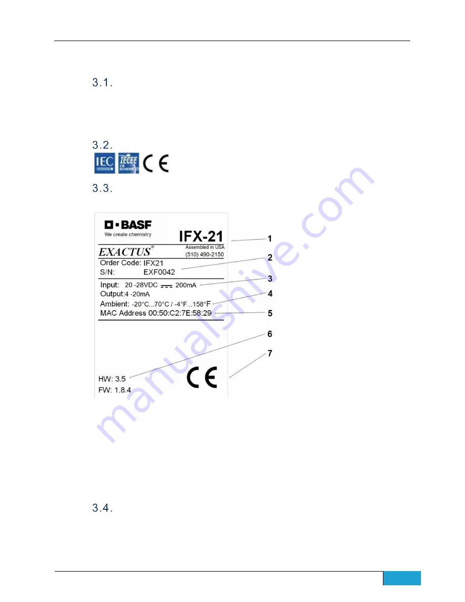 BASF EXACTUS IFX-21 User Manual Download Page 4