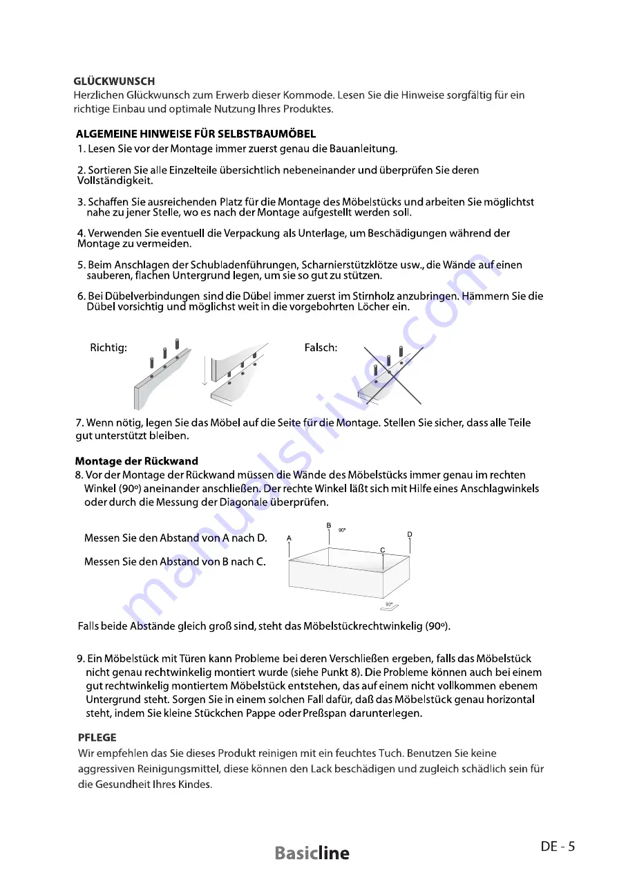 Basic Line VICENZA Chest User Manual Download Page 21