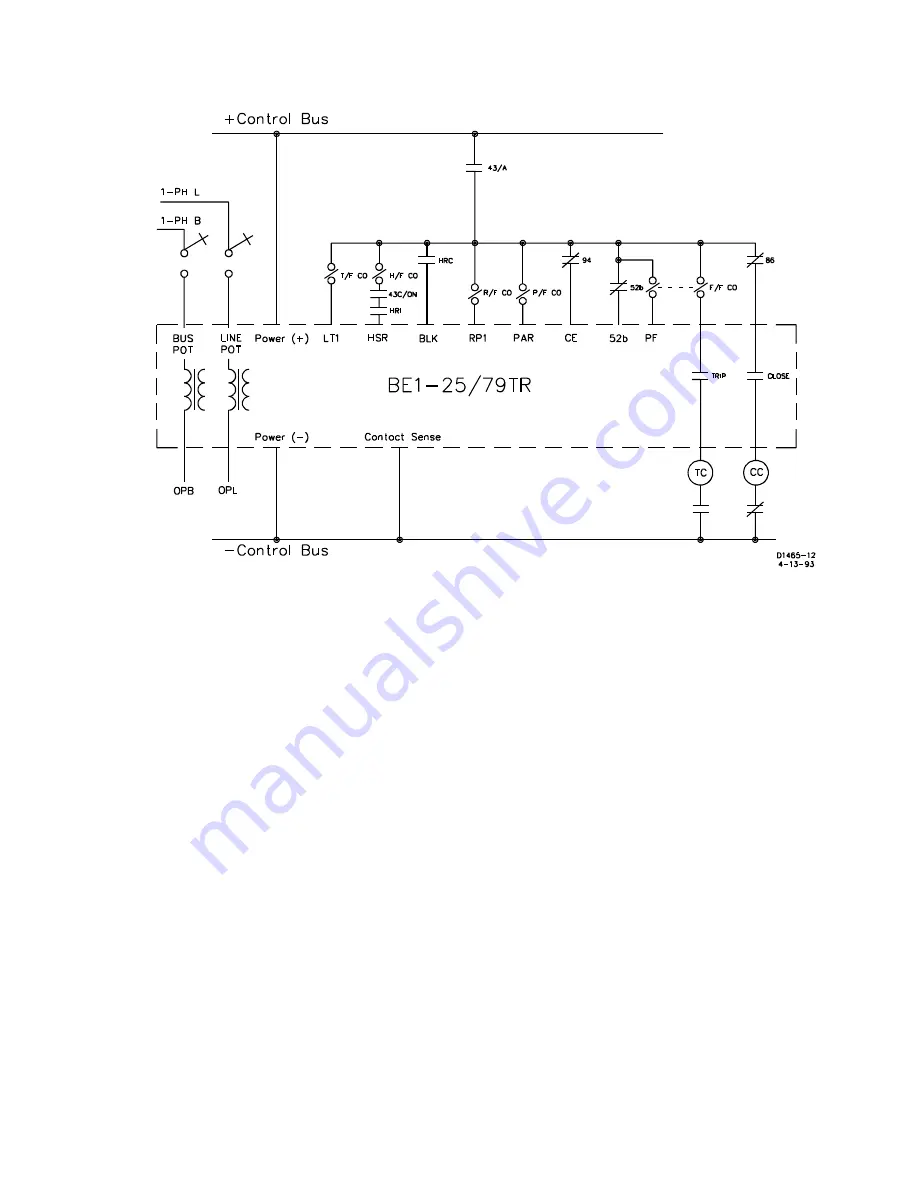 Basler BE1-25/79TR Instruction Manual Download Page 59