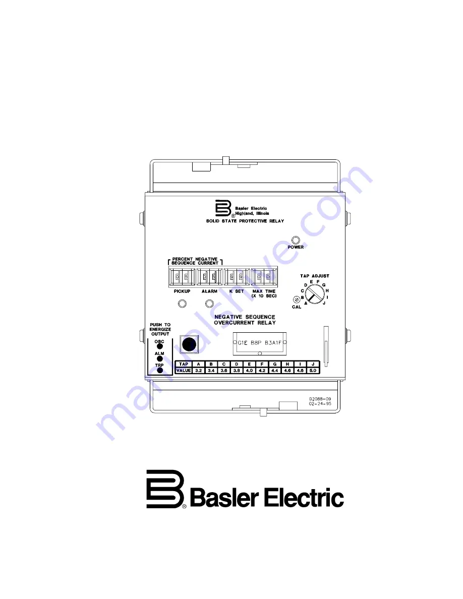 Basler BE1-46N Instruction Manual Download Page 1