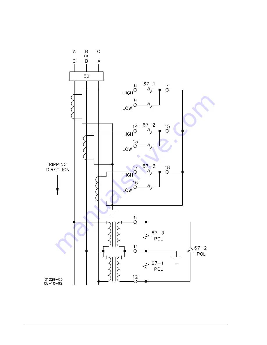 Basler BE1-67 Instruction Manual Download Page 55