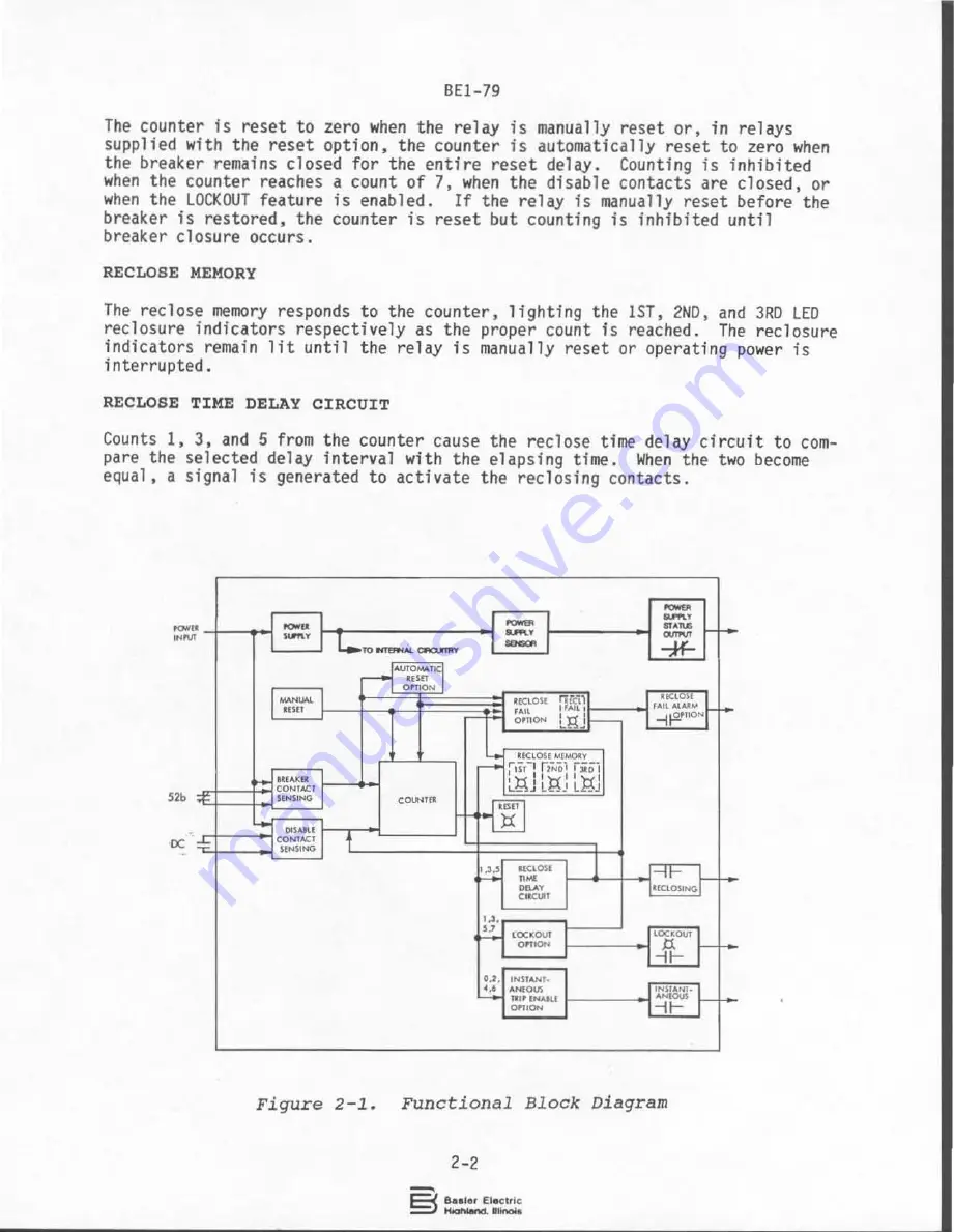 Basler BE1-79 Instruction Manual Download Page 14