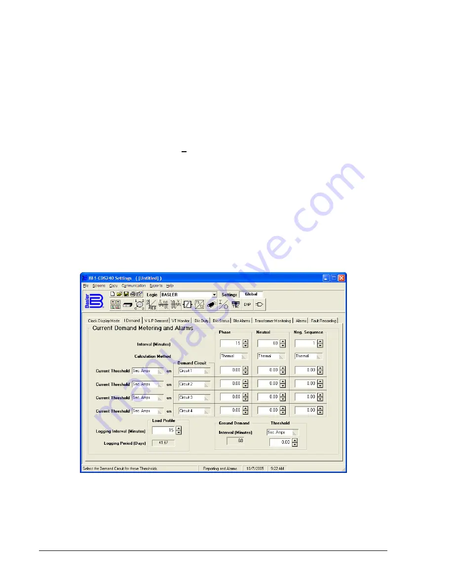 Basler BE1-CDS240 Instruction Manual Download Page 168