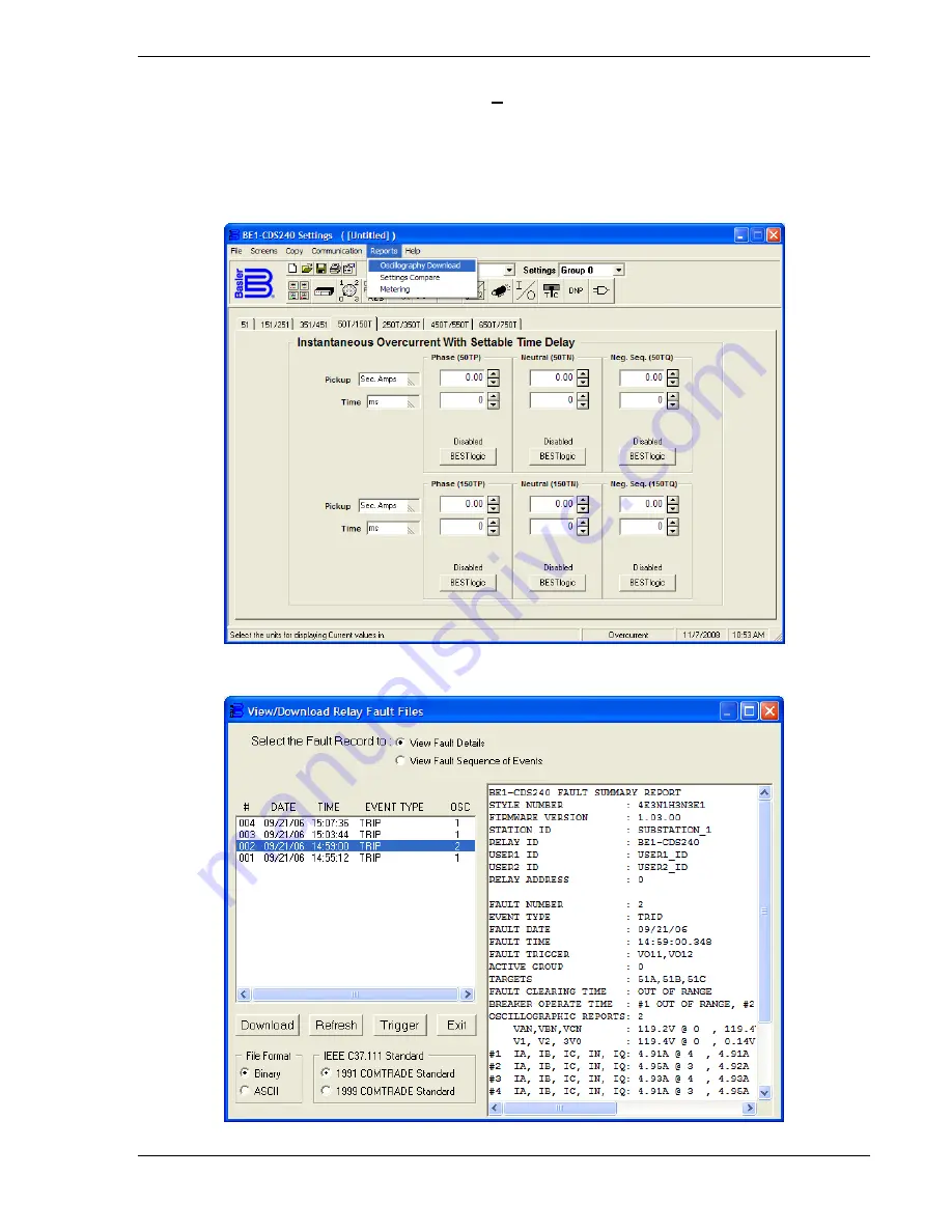 Basler BE1-CDS240 Instruction Manual Download Page 507