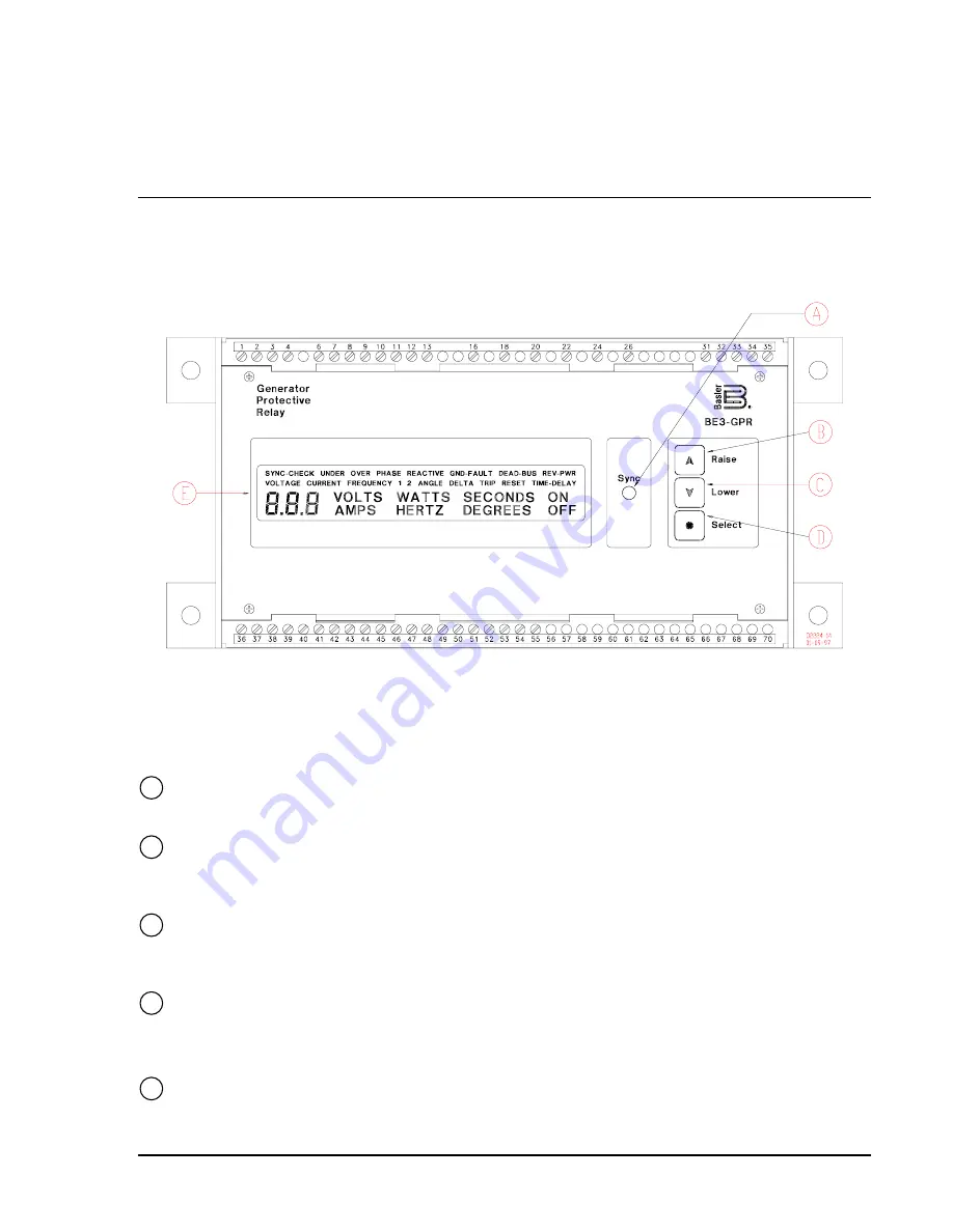 Basler BE3-GPR Instruction Manual Download Page 33