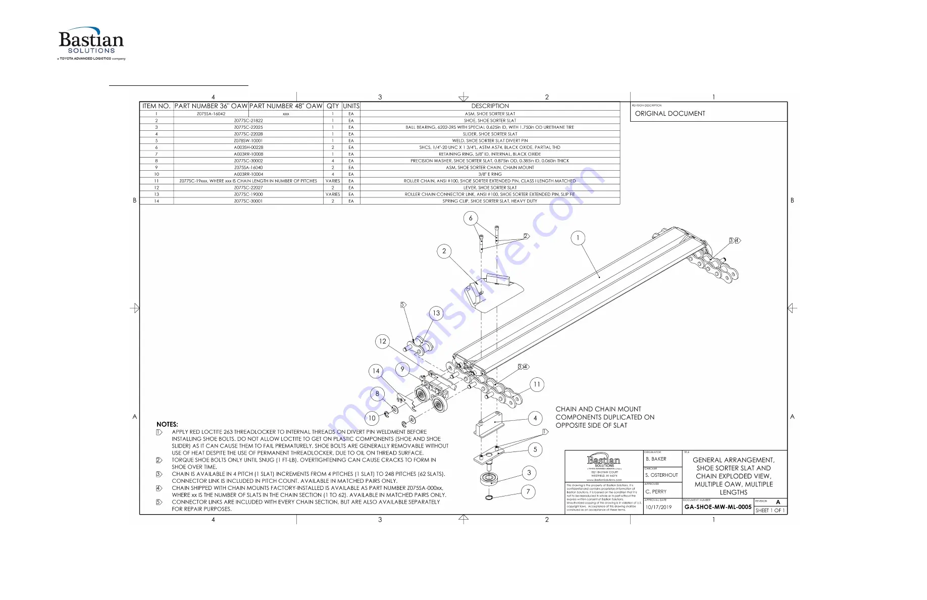 Bastian Solutions Shoe Sorter Installation And Maintenance Manual Download Page 47