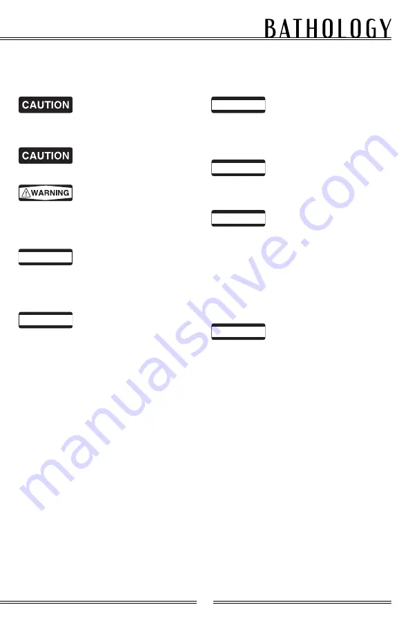 Bathology Spectrum 620-C Installation And Operation Manual Download Page 3