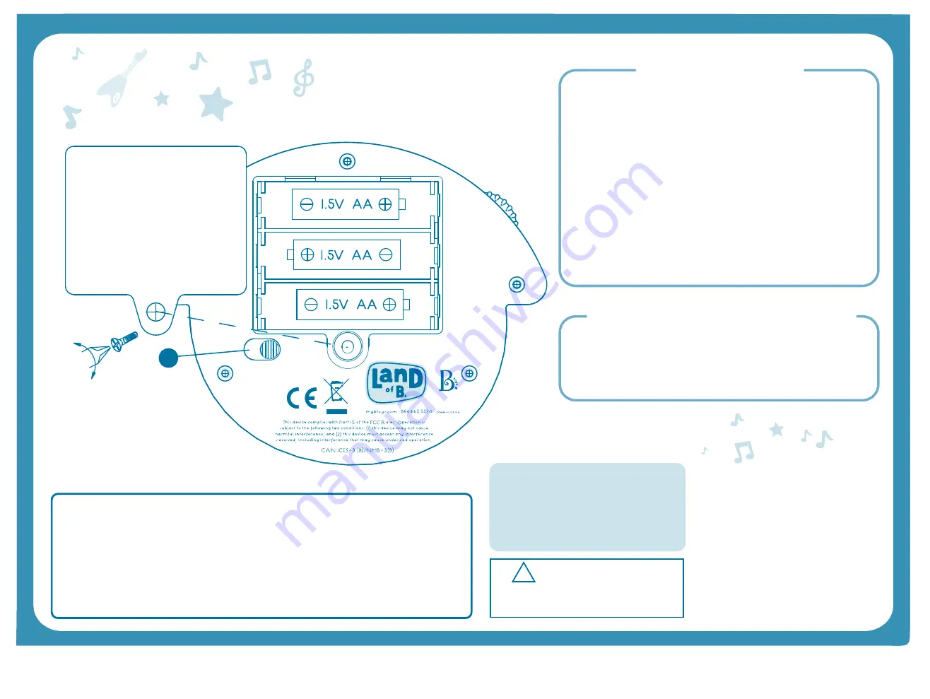 battat Land of B Lolo's Meowsical Mat Manual Download Page 2