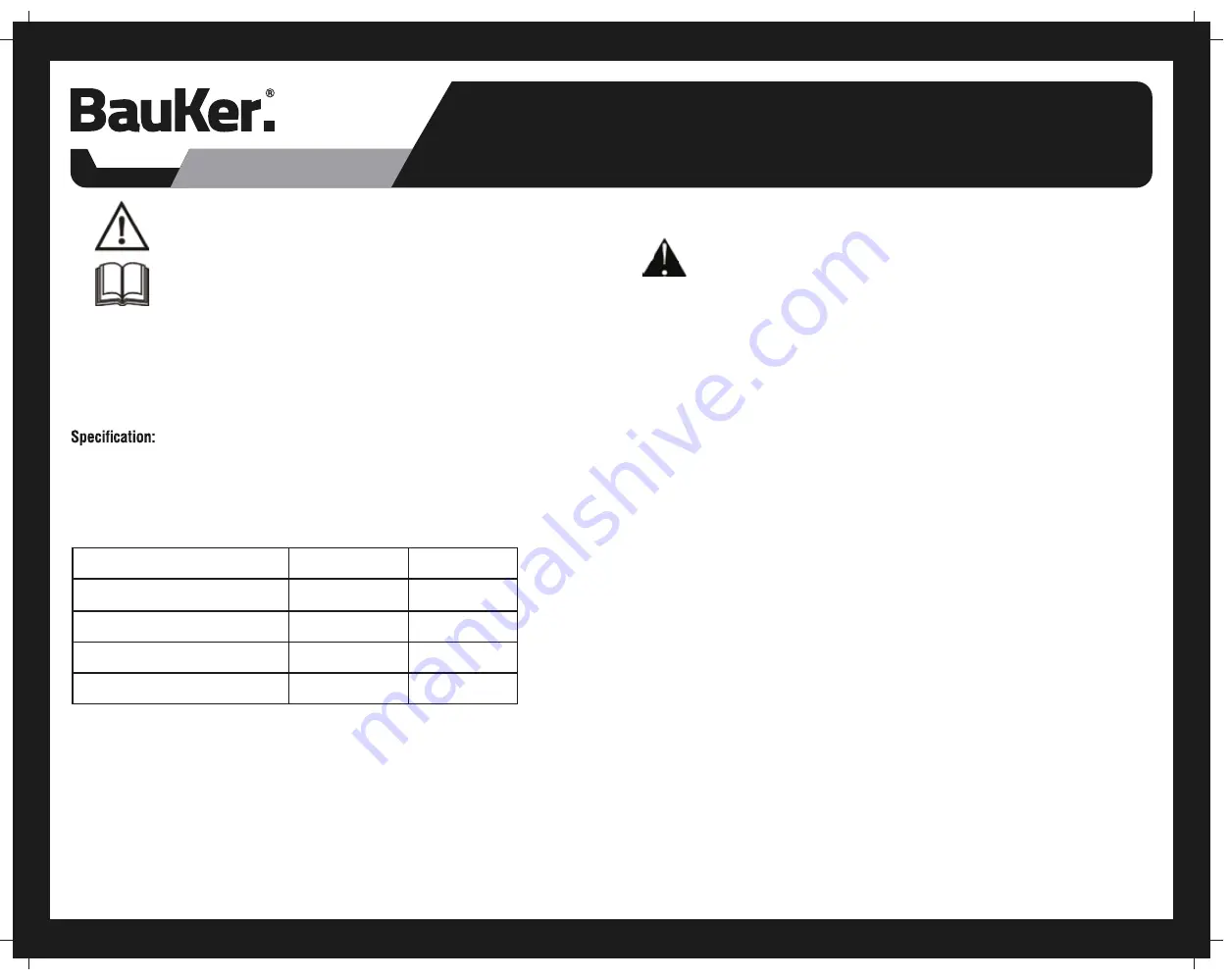 BAUKER D1401A Instruction Manual Download Page 14