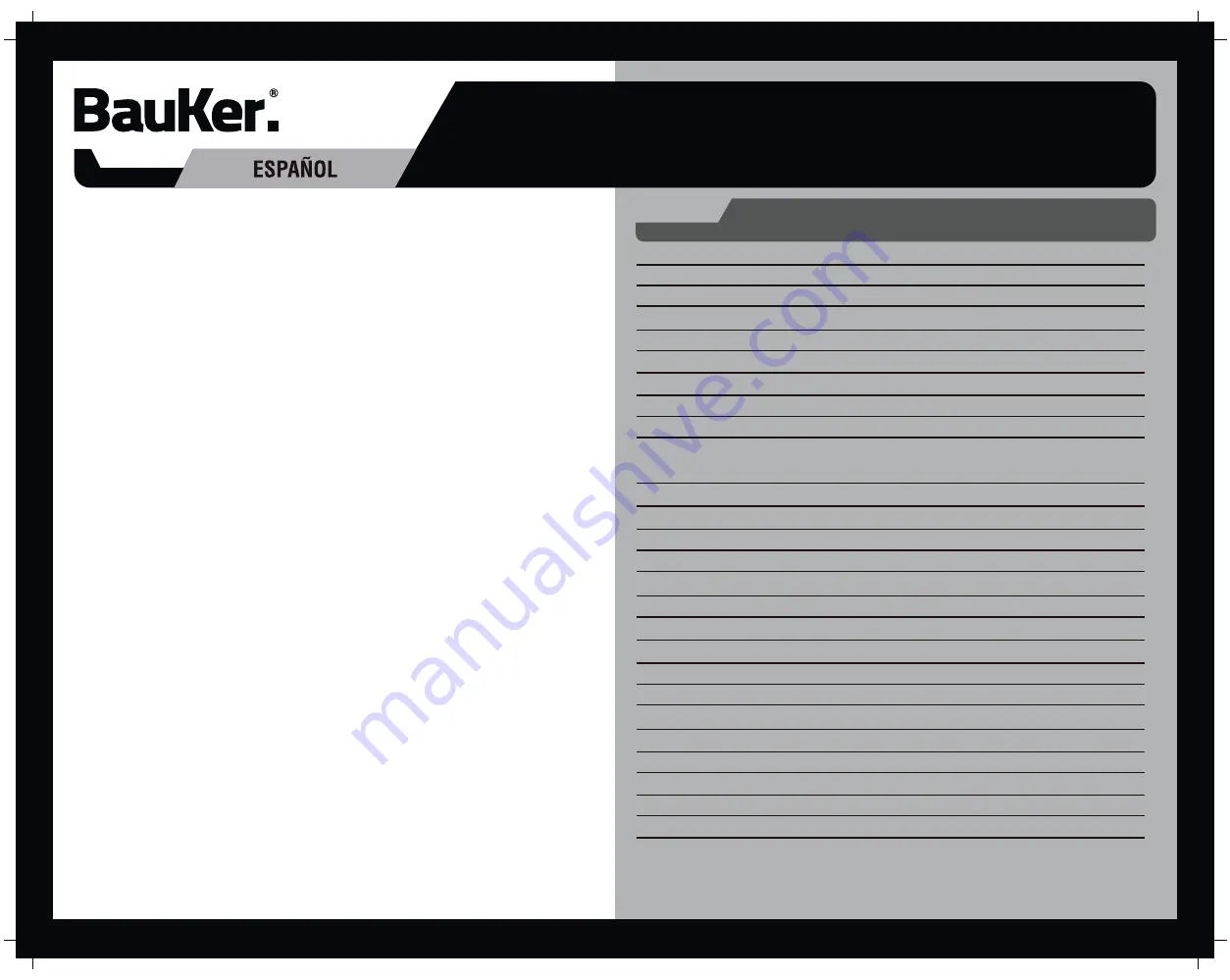 BAUKER DG5500E Instruction Manual Download Page 2