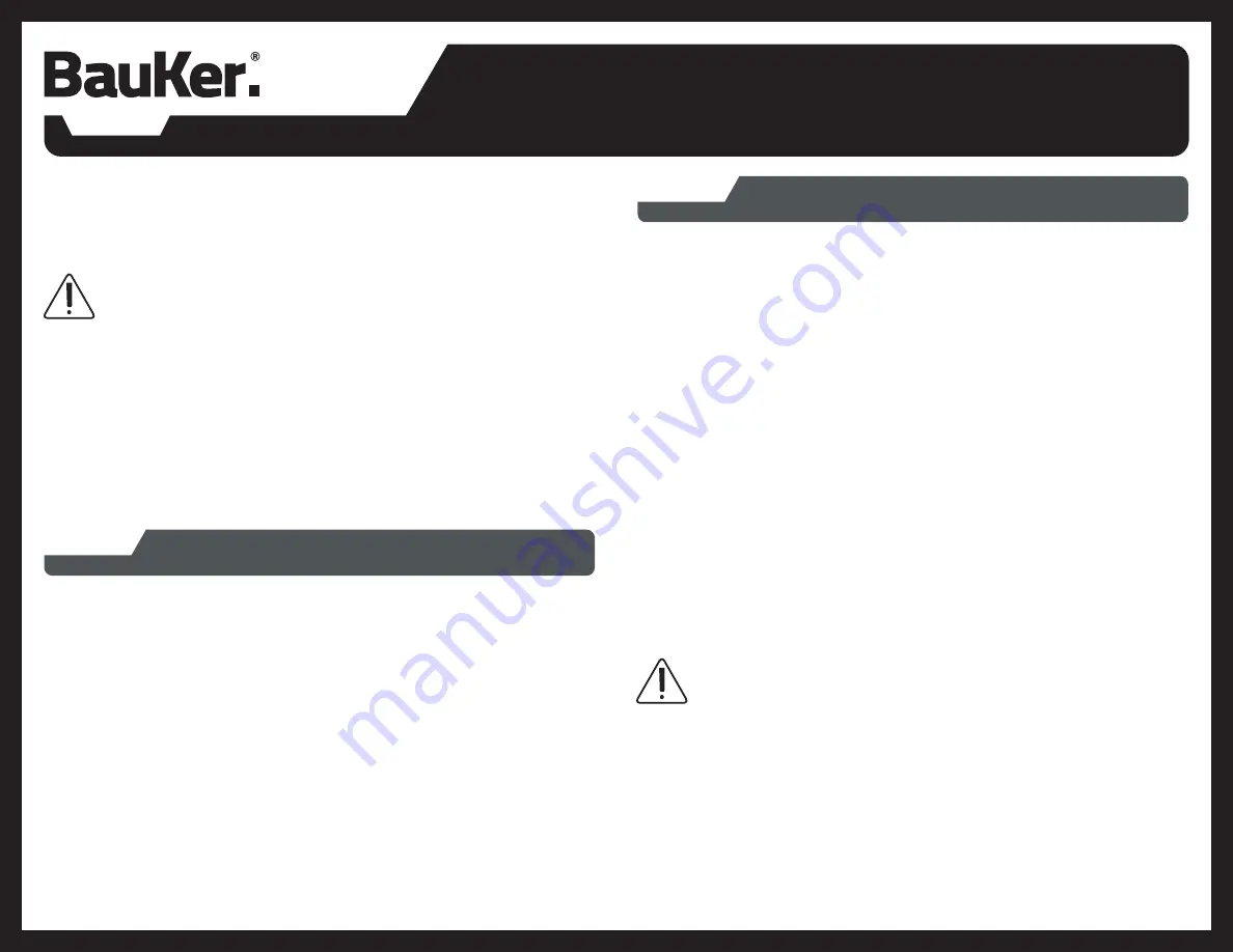 BAUKER ID600E3 9 Instruction Manual Download Page 18