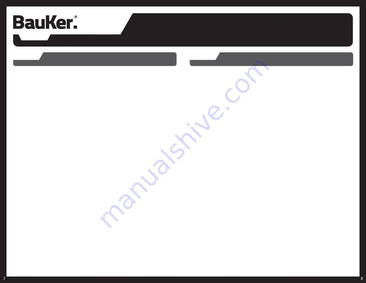 BAUKER RO150 Instruction Manual Download Page 5