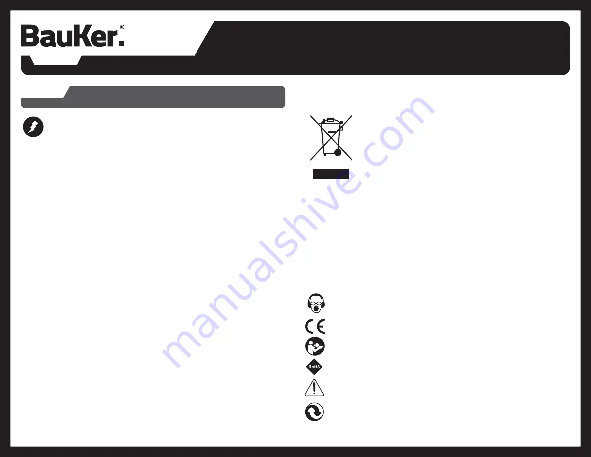 BAUKER RO150 Instruction Manual Download Page 9