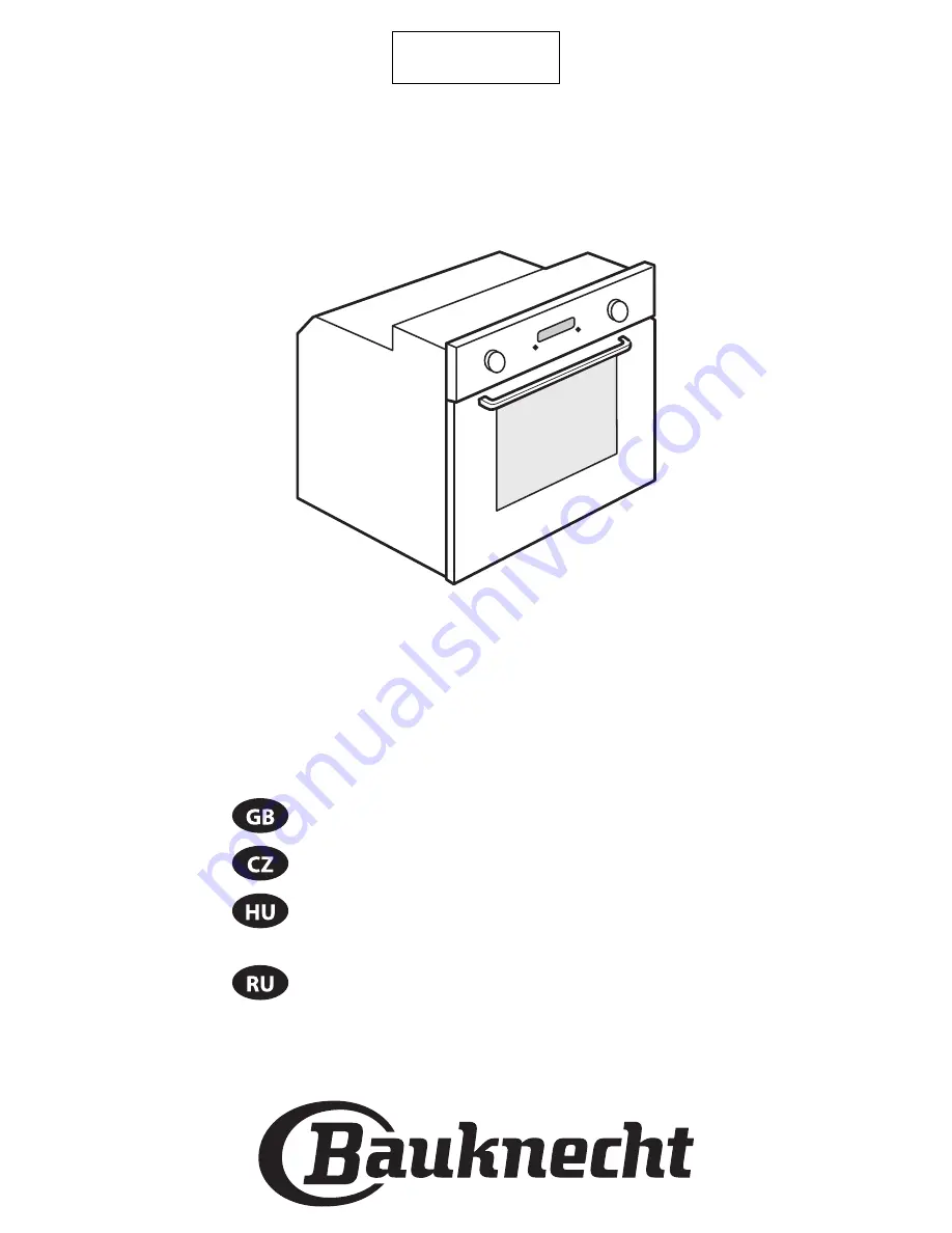 Bauknecht BLVE 8110 Скачать руководство пользователя страница 1
